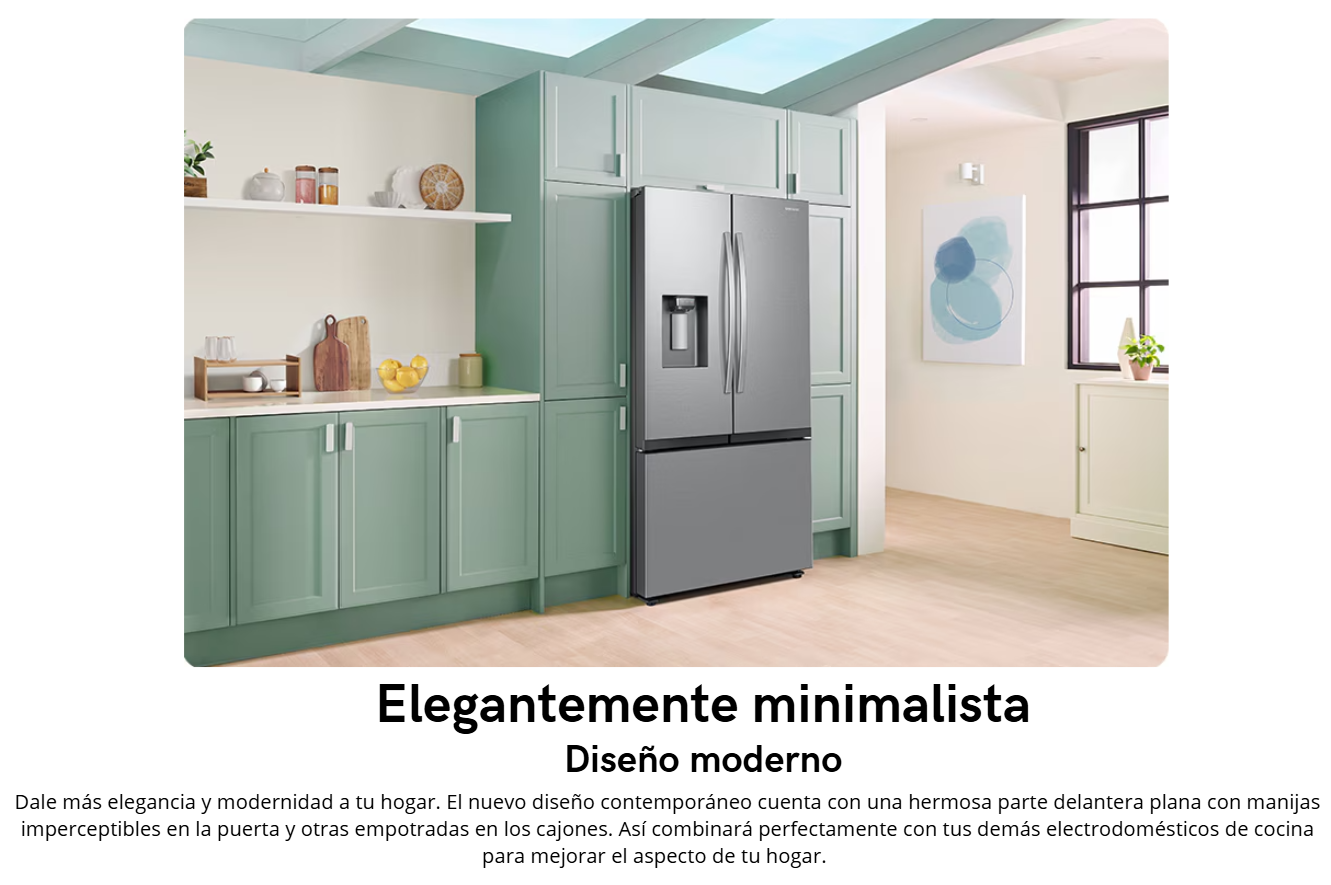 Refrigeradora Samsung con puerta francesa