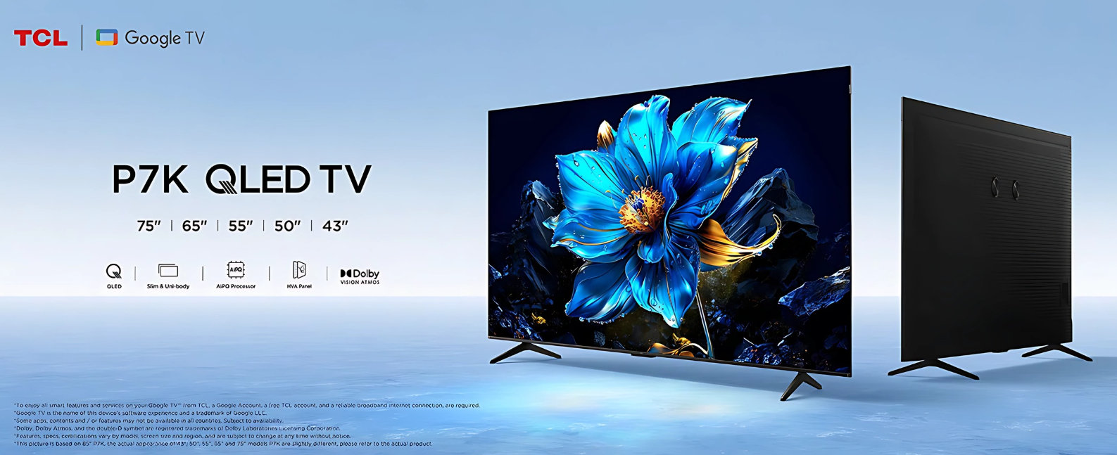 Televisor QLED TCL 65" HDR10+ Google TV 65P7K