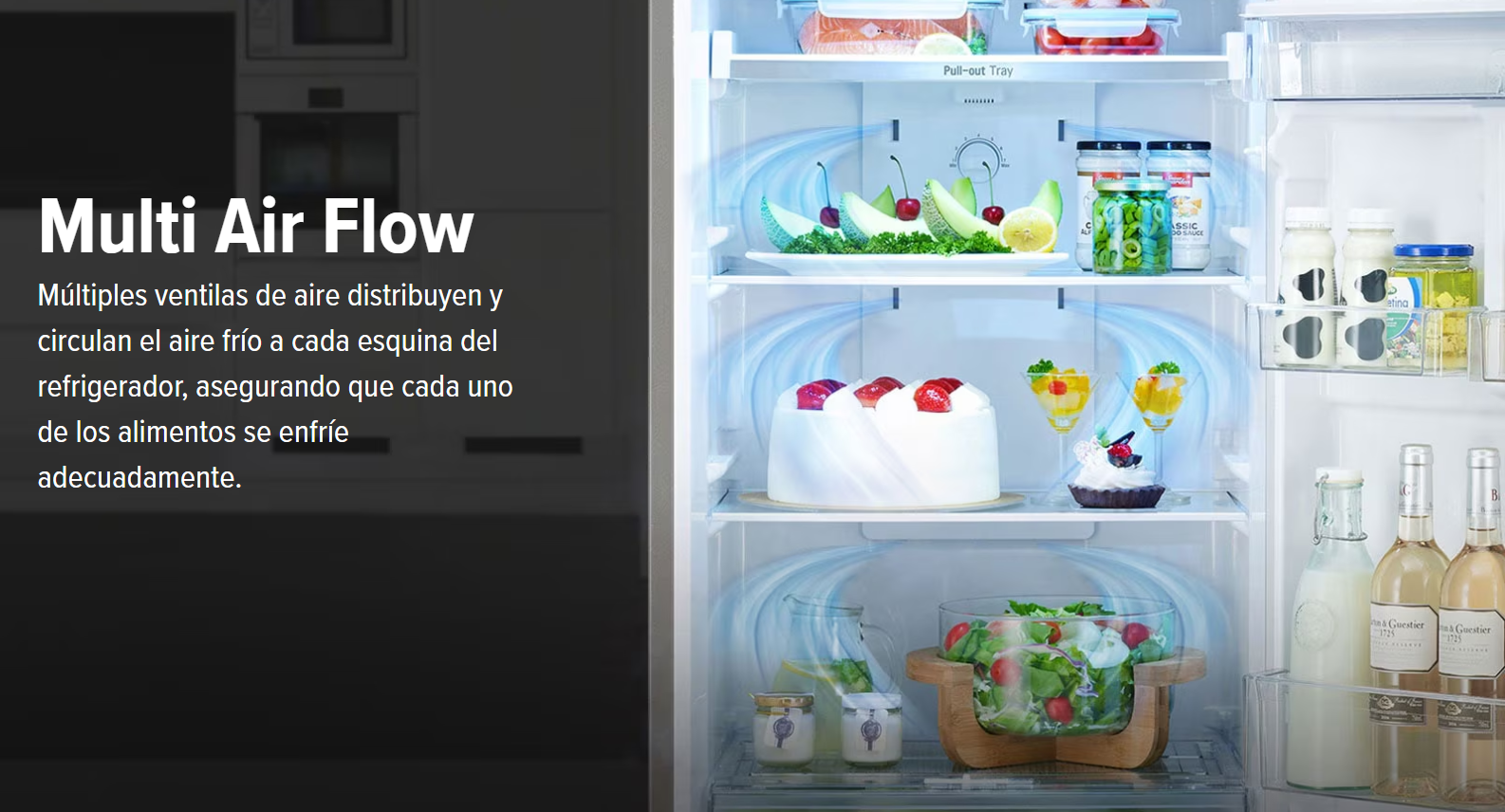 Refrigeradora LG GM22BGPK 617 ltrs. Smart Inverter Multi Air Flow™