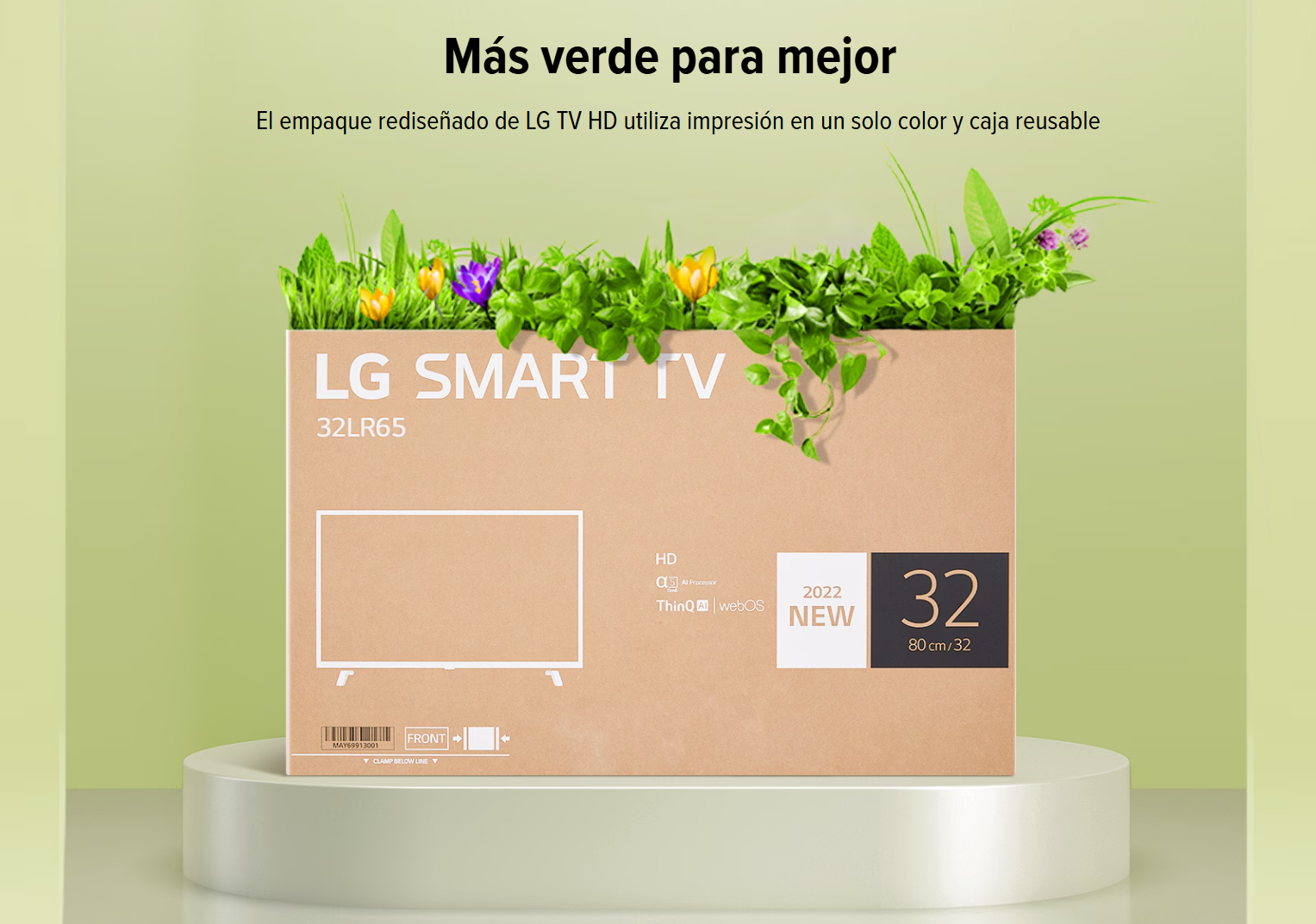 Televisor LG 32'' 32LR650BPSA, Smart TV, ThinQ AI