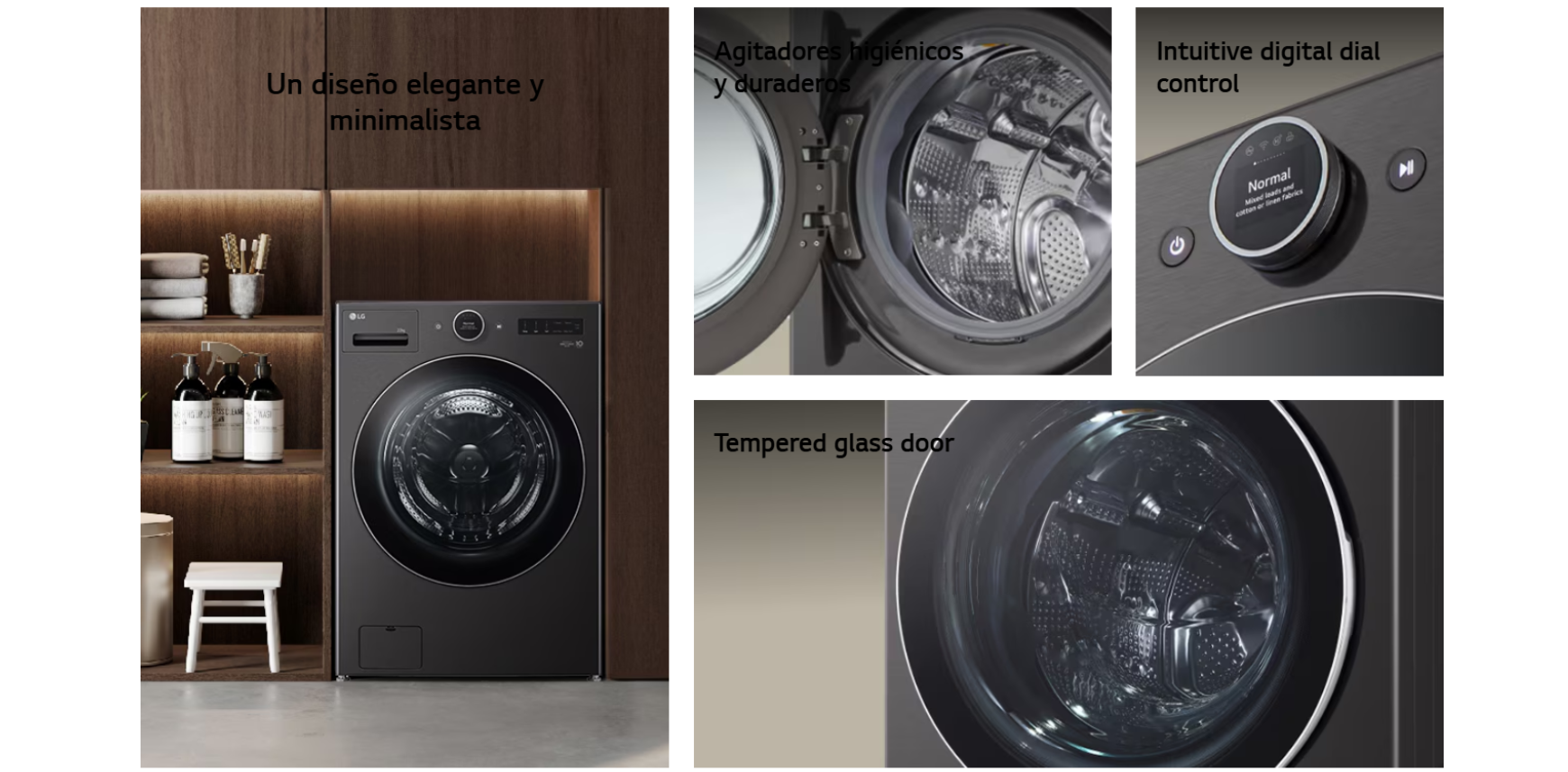 Lavadora Carga Frontal LG 23kg WM23VFXS6 con vapor CromadaLavadora Carga Frontal LG 23kg WM23VFXS6 con vapor Cromada
