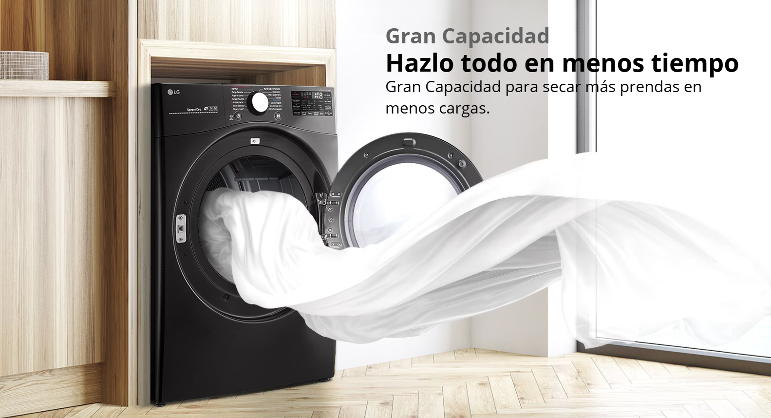 Secadora Carga Frontal LG 23kg DF74VFXS6B vapor Cromada