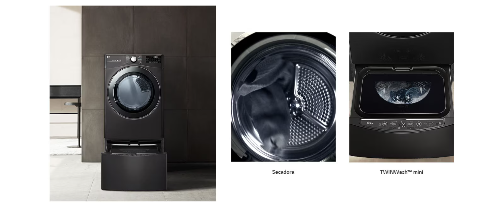 Secadora Carga Frontal LG 23kg DF74VFXS6B vapor Cromada