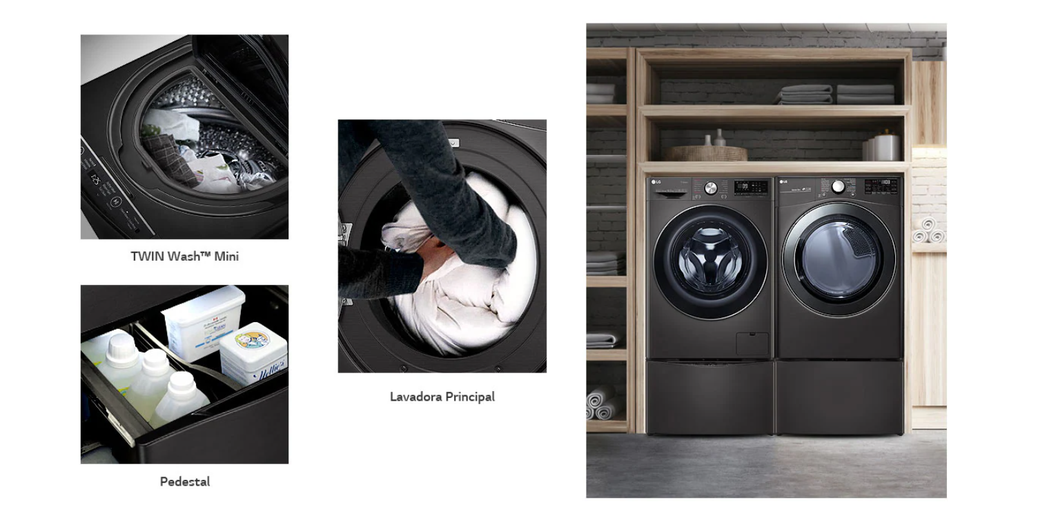 Secadora Carga Frontal LG 23kg DF74VFXS6B vapor Cromada