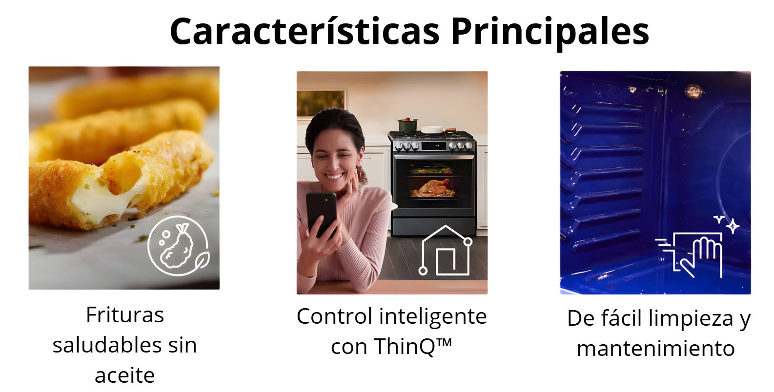 Cocina LG a gas LRGL5845S de 5 quemadores, ThinQ, Air frier