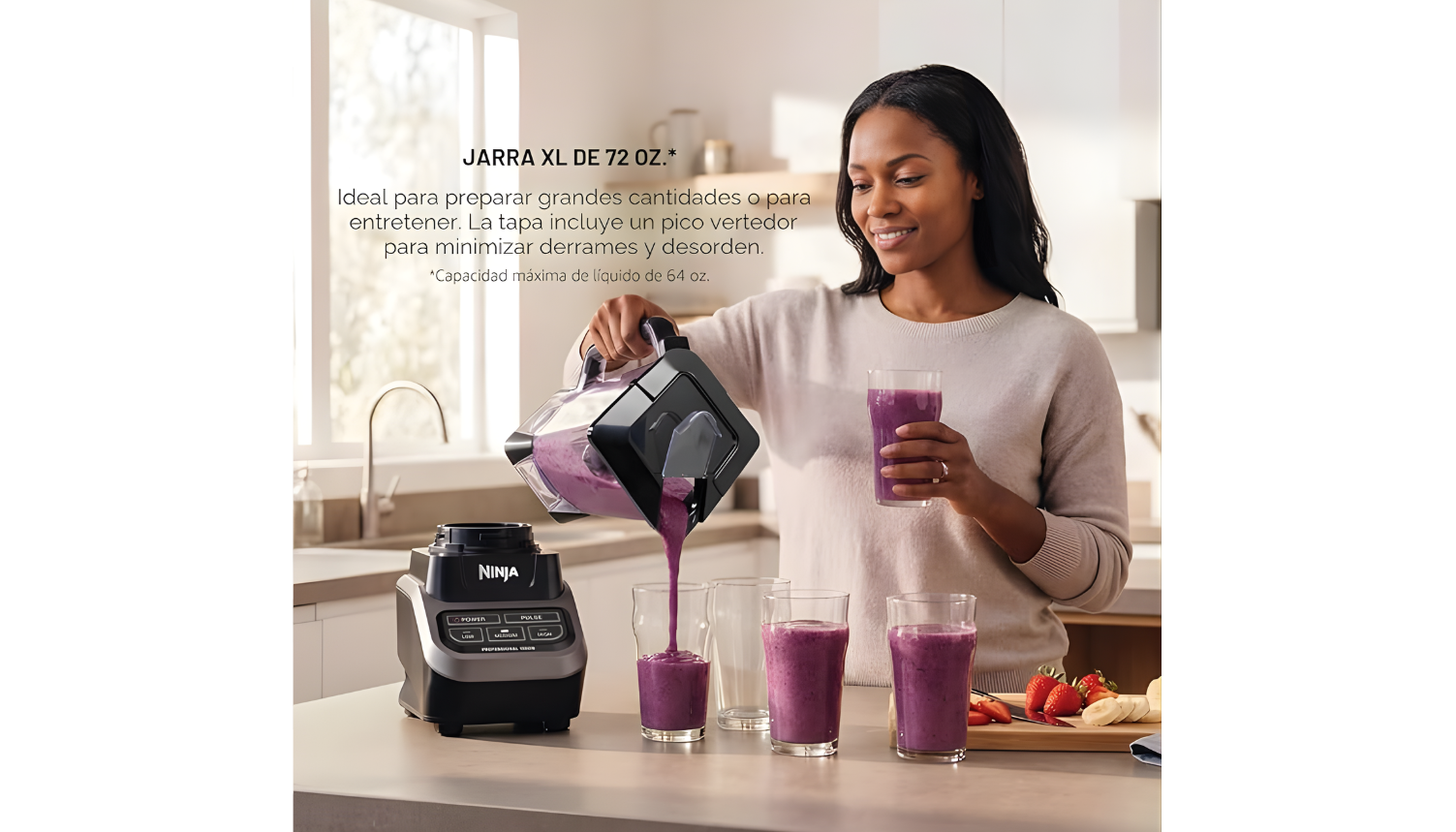 Licuadora NINJA BL610 Tecnología de Trituración Total 1000 W 🧡