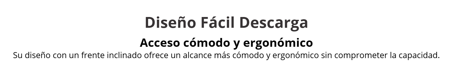 Banner de diseño fácil descarga y acceso ergonómico de la lavadora LG WT22EWTX6